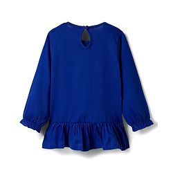 Babyhug Single Jersey Knit Full Sleeves Heart & Text Printed Top & Leggings Set - Blue & Pink