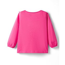 Babyhug Single Jersey Knit Full Sleeves Top & Leggings Set With Floral Print - Pink