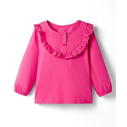 Babyhug Single Jersey Knit Full Sleeves Top & Leggings Set With Floral Print - Pink