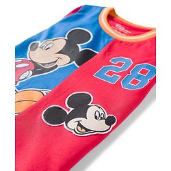 Babyhug Disney Single Jersey Knit Half Sleeves Cut & Sew T-Shirt with Mickey Mouse Graphic - Multicolor