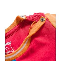 Babyhug Disney Single Jersey Knit Half Sleeves Cut & Sew T-Shirt with Mickey Mouse Graphic - Multicolor
