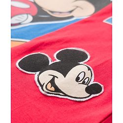 Babyhug Disney Single Jersey Knit Half Sleeves Cut & Sew T-Shirt with Mickey Mouse Graphic - Multicolor