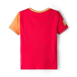 Babyhug Disney Single Jersey Knit Half Sleeves Cut & Sew T-Shirt with Mickey Mouse Graphic - Multicolor