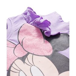 Babyhug Disney 100% Cotton Half Sleeves T-Shirt With Minnie Mouse Graphic - Lavender