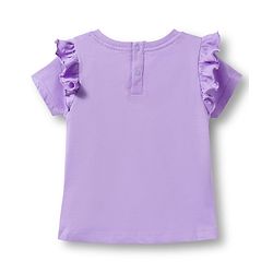 Babyhug Disney 100% Cotton Half Sleeves T-Shirt With Minnie Mouse Graphic - Lavender