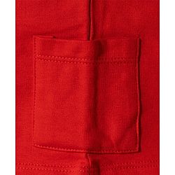 Babyhug Single Jersey Knit Half Sleeves Striped Polo T-Shirt & Shorts Set - Red