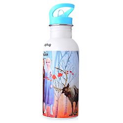 Babyhug Disney Frozen Theme Stainless Steel Color Changing Magic Bottle Multicolor - 600ml| Leak Resistant| BPA Free| Rust Proof| Food Grade 304 SS| Soft Silicone Spout
