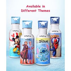 Babyhug Disney Frozen Theme Stainless Steel Color Changing Magic Bottle Multicolor - 600ml| Leak Resistant| BPA Free| Rust Proof| Food Grade 304 SS| Soft Silicone Spout