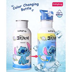 Babyhug Disney Frozen Theme Stainless Steel Color Changing Magic Bottle Multicolor - 600ml| Leak Resistant| BPA Free| Rust Proof| Food Grade 304 SS| Soft Silicone Spout