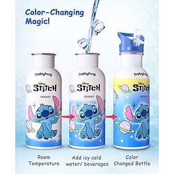 Babyhug Disney Frozen Theme Stainless Steel Color Changing Magic Bottle Multicolor - 600ml| Leak Resistant| BPA Free| Rust Proof| Food Grade 304 SS| Soft Silicone Spout