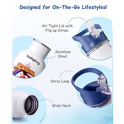 Babyhug Marvel SpiderMan Theme Stainless Steel Color Changing Magic Bottle Multicolor - 600ml| Leak Resistant| BPA Free| Rust Proof| Food Grade 304 SS| Soft Silicone Spout