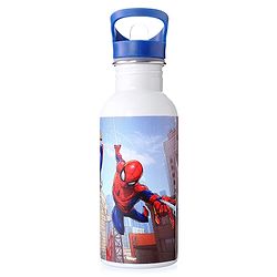 Babyhug Marvel SpiderMan Theme Stainless Steel Color Changing Magic Bottle Multicolor - 600ml| Leak Resistant| BPA Free| Rust Proof| Food Grade 304 SS| Soft Silicone Spout