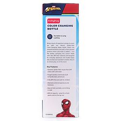 Babyhug Marvel SpiderMan Theme Stainless Steel Color Changing Magic Bottle Multicolor - 600ml| Leak Resistant| BPA Free| Rust Proof| Food Grade 304 SS| Soft Silicone Spout