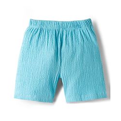 Babyhug 100% Cotton Knit Half Sleeves Fox Embroidered T-Shirt With Short Set - Light Blue