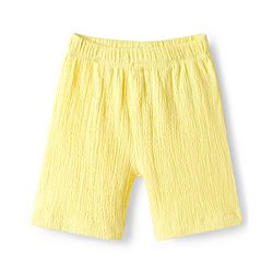 Babyhug Single Jersey Knit Half Sleeves T-Shirt & Shorts Set with Bear Patch Detailing - Yellow