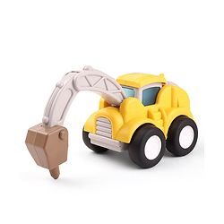 Babyhug Press & Go Mini Bulldozer & Driller Truck Toy with Flexible Joints for Toddlers| Early Learning & Development| Pretend Play Toy| Fun Toy for 3+ Years Kids |BIS Certified| Pack of 2