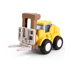 Babyhug Press & Go Mini Bulldozer & Driller Truck Toy with Flexible Joints for Toddlers| Early Learning & Development| Pretend Play Toy| Fun Toy for 3+ Years Kids |BIS Certified| Pack of 2