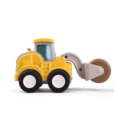 Babyhug Press & Go Mini Bulldozer & Driller Truck Toy with Flexible Joints for Toddlers| Early Learning & Development| Pretend Play Toy| Fun Toy for 3+ Years Kids |BIS Certified| Pack of 2