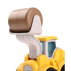 Babyhug Press & Go Mini Bulldozer & Driller Truck Toy with Flexible Joints for Toddlers| Early Learning & Development| Pretend Play Toy| Fun Toy for 3+ Years Kids |BIS Certified| Pack of 2
