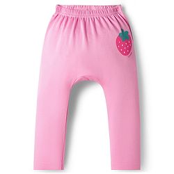 Babyhug Cotton Interlock Knit Full Length Diaper Leggings With Floral Print Pack Of 3 - Pink & Green