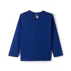 Babyhug Cotton Knit Full Sleeves T-Shirt & Pyjama Night Suit With Heart Print - Navy Blue