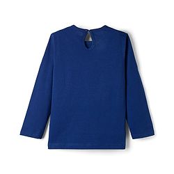 Babyhug Cotton Knit Full Sleeves T-Shirt & Pyjama Night Suit With Butterfly Print - Navy Blue