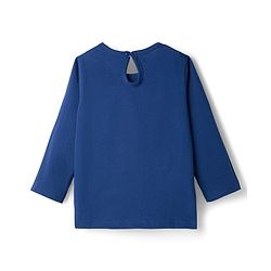 Babyhug Cotton Knit Full Sleeves T-Shirt & Pajama Night Suit With Heart Print - Navy Blue