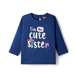 Babyhug Cotton Knit Full Sleeves T-Shirt & Pajama Night Suit With Heart Print - Navy Blue