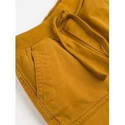 Babyhug Twill Woven Full Length Trouser with Cargo Pockets - Golden Yellow