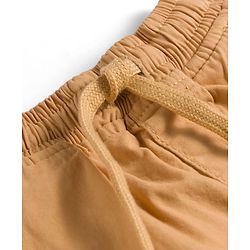 Babyhug Tussar Cotton Woven Full Length Solid Color Trouser - Khaki
