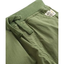 Babyhug Dense Poplin Woven Full Length Solid Colour Trouser Pant with Patch- Navy Blue