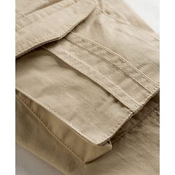 Babyhug Twill Lycra Woven Full Length Cut N Sew Trouser With Cargo Pockets - Khaki
