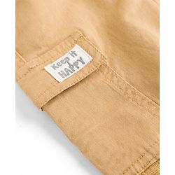 Babyhug Twill Lycra Woven Full Length Trousers With Stretch & Cargo Pockets - Khaki