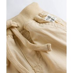 Babyhug Poplin Cotton Woven Full Length Trouser Pants with Patch & Pockets - Light Blue