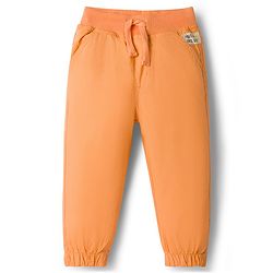 Babyhug Poplin Cotton Woven Full Length Trouser Pants with Patch & Pockets - Light Blue