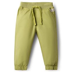 Babyhug Poplin Cotton Woven Full Length Trouser Pants with Patch & Pockets - Light Blue