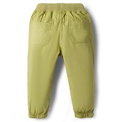 Babyhug Poplin Cotton Woven Full Length Trouser Pants with Patch & Pockets - Light Blue