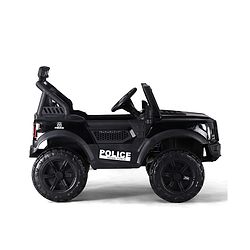 Babyhug POBO Battery Operated Ride on Jeep with Music & LED Lights - Black| Rechargeable Battery| Openable Doors| Built-in Music & AUX|Remote Control|Easy to Assemble| Forward Reverse & Swing Function