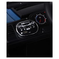 Babyhug POBO Battery Operated Ride on Jeep with Music & LED Lights - Blue| Rechargeable Battery| Openable Doors| Built-in Music & AUX|Remote Control|Easy to Assemble| Forward Reverse & Swing Function