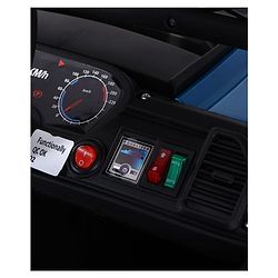 Babyhug POBO Battery Operated Ride on Jeep with Music & LED Lights - Blue| Rechargeable Battery| Openable Doors| Built-in Music & AUX|Remote Control|Easy to Assemble| Forward Reverse & Swing Function