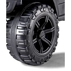 Babyhug Battery Operated Ride on Jeep with LED Lights - Red| Rechargeable Battery| Openable Doors| Built-in Music & AUX| Remote Control| Easy to Assemble| Forward Reverse & Swing| Indoor Outdoor Toy