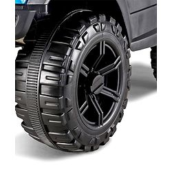 Babyhug Battery Operated Ride on Jeep with LED Lights -Blue| Rechargeable Battery| Openable Doors| Built-in Music & AUX| Remote Control| Easy to Assemble| Forward Reverse & Swing| Indoor Outdoor Toy