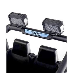 Babyhug Battery Operated Ride on Jeep with LED Lights -Red| Rechargeable Battery| Openable Doors| Built-in Music & AUX| Remote Control| Easy to Assemble| Forward Reverse & Swing| Indoor Outdoor Toy