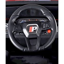 Babyhug Battery Operated Ride on Jeep with LED Lights -Red| Rechargeable Battery| Openable Doors| Built-in Music & AUX| Remote Control| Easy to Assemble| Forward Reverse & Swing| Indoor Outdoor Toy