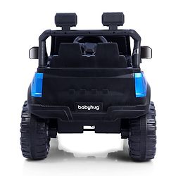 Babyhug Battery Operated Ride on Jeep with LED Lights -Red| Rechargeable Battery| Openable Doors| Built-in Music & AUX| Remote Control| Easy to Assemble| Forward Reverse & Swing| Indoor Outdoor Toy