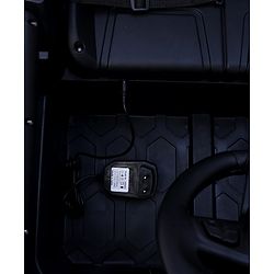 Babyhug Battery Operated Ride on Jeep with LED Lights -Red| Rechargeable Battery| Openable Doors| Built-in Music & AUX| Remote Control| Easy to Assemble| Forward Reverse & Swing| Indoor Outdoor Toy