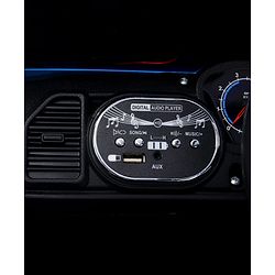 Babyhug Battery Operated Ride on Jeep with LED Lights -Red| Rechargeable Battery| Openable Doors| Built-in Music & AUX| Remote Control| Easy to Assemble| Forward Reverse & Swing| Indoor Outdoor Toy