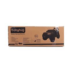 Babyhug Battery Operated Ride on Jeep with LED Lights -Red| Rechargeable Battery| Openable Doors| Built-in Music & AUX| Remote Control| Easy to Assemble| Forward Reverse & Swing| Indoor Outdoor Toy