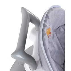 Babyhug 360° Musical Baby Walker with Lights  Grey| 3-Level Height Adjustment| Detachable Play & Feeding Tray| Compact Fold| Smooth Swivel Wheels| Cushioned Seat| 624 Months| Removable Foot Mat