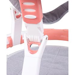 Babyhug 360° Musical Baby Walker with Lights  Grey| 3-Level Height Adjustment| Detachable Play & Feeding Tray| Compact Fold| Smooth Swivel Wheels| Cushioned Seat| 624 Months| Removable Foot Mat